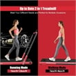 Superfit 2.25HP 2 in 1 Red Folding Under Desk Treadmill W/Remote Control Plastic
