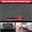 Superfit 2.25HP 2 in 1 Red Folding Under Desk Treadmill W/Remote Control Plastic