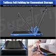 SuperFit 2.25HP 2 in 1 Navy Folding Under Desk Treadmill Remote Control Plastic