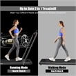 Superfit 2.25HP 2 in 1 Folding Treadmill W/ Remote Control Black Plastic