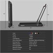Superfit 2.25HP 2 in 1 Folding Treadmill W/ Remote Control Black Plastic