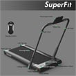 Superfit 2.25HP 2 in 1 Folding Treadmill W/ Remote Control Black Plastic