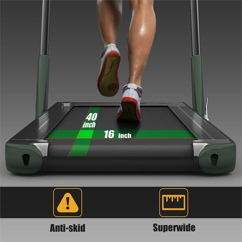 Superfit 2.25HP 2 in 1 Folding Treadmill W/ Remote Control Green Plastic