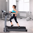 Costway 800W Folding Treadmill Electric Running Fitness Machine Black Plastic