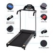 Costway 800W Folding Treadmill Electric Running Fitness Machine Black Plastic