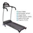 Costway 800W Folding Treadmill Electric Running Fitness Machine Black Plastic