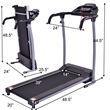 Costway 800W Folding Treadmill Electric Running Fitness Machine Black Plastic