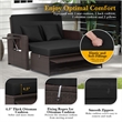 Costway Patio Rattan Daybed Lounge Black