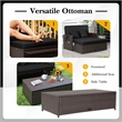 Costway Patio Rattan Daybed Lounge Black