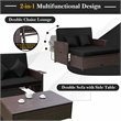 Costway Patio Rattan Daybed Lounge Black