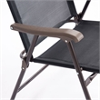 Costway Set of 2 Patio Steel Folding Sling Back Chairs Black