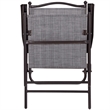 Costway Set of 2 Patio Steel Folding Sling Back Chairs Gray