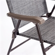 Costway Set of 2 Patio Steel Folding Sling Back Chairs Gray
