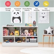 Costway Kids 2-Shelf Wood Bookcase 5-Cube White