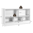 Costway Kids 2-Shelf Wood Bookcase 5-Cube White
