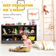 Costway Kids 2-Shelf Wood Bookcase 5-Cube Grey
