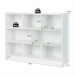 Costway 3-tier Open Bookcase 8-Cube White