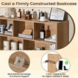 Costway 3-tier Open Bookcase 8-Cube Natural