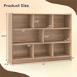 Costway 3-tier Open Bookcase 8-Cube Natural
