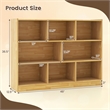 Costway 3-tier Open Bookcase 8-Cube Yellow