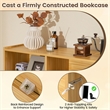Costway 3-tier Open Bookcase 8-Cube Yellow