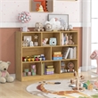 Costway 3-tier Open Bookcase 8-Cube Yellow
