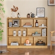 Costway 3-tier Open Bookcase 8-Cube Yellow