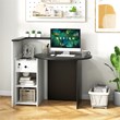 Costway Front Reception Counter Desk Checkout Office Desk Black