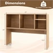 Costway Computer Desktop Bookcase Countertop Storage Bookshelf  Natural