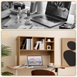 Costway Computer Desktop Bookcase Countertop Storage Bookshelf  Natural