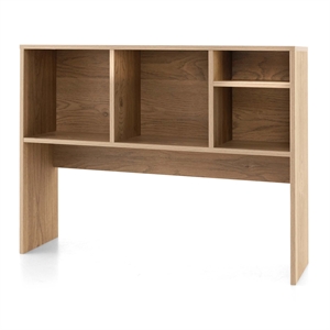 Costway Computer Desktop Bookcase Countertop Storage Bookshelf  Natural