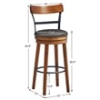 Costway Set of 2 BarStool 30.5'' Swivel Pub Height Dining Chair