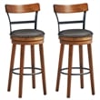 Costway Set of 2 BarStool 30.5'' Swivel Pub Height Dining Chair