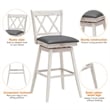 Costway Set of 2 Barstools Swivel Counter Height Chairs White