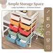 Costway 10-Drawer Plastic Storage Cart Utility Rolling Trolley Macaron