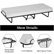 Costway Rollaway Folding Metal Bed Guest Bed Made in Italy White