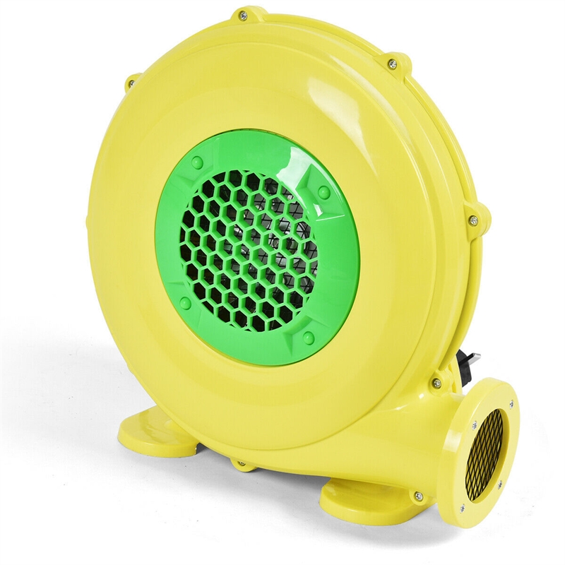 Plastic Air Blower Pump Fan 480 Watt 0.6HP For Inflatable Bouncy Castle Yellow