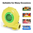 Plastic Air Blower Pump Fan 480 Watt 0.6HP For Inflatable Bouncy Castle Yellow