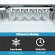 Portable Ice Maker Machine  26Lbs/24H Self-cleaning w/ Scoop Silver Plastic