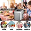 Portable Ice Maker Machine  26Lbs/24H Self-cleaning w/ Scoop Silver Plastic