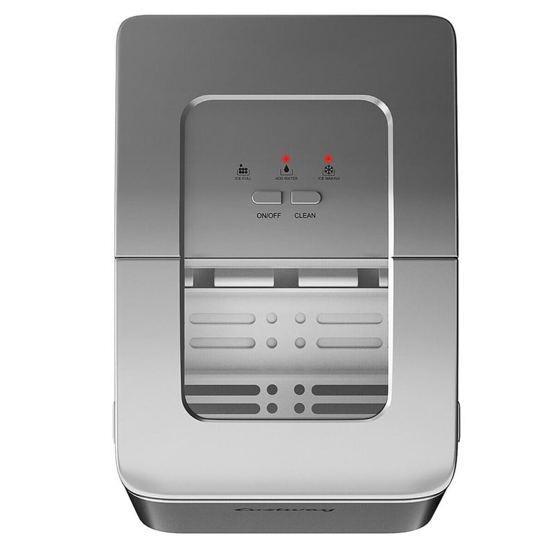 Portable Ice Maker Machine  26Lbs/24H Self-cleaning w/ Scoop Silver Plastic