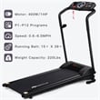 1HP Goplus Electric Treadmill Folding Power Running Fitness Machine Black Metal