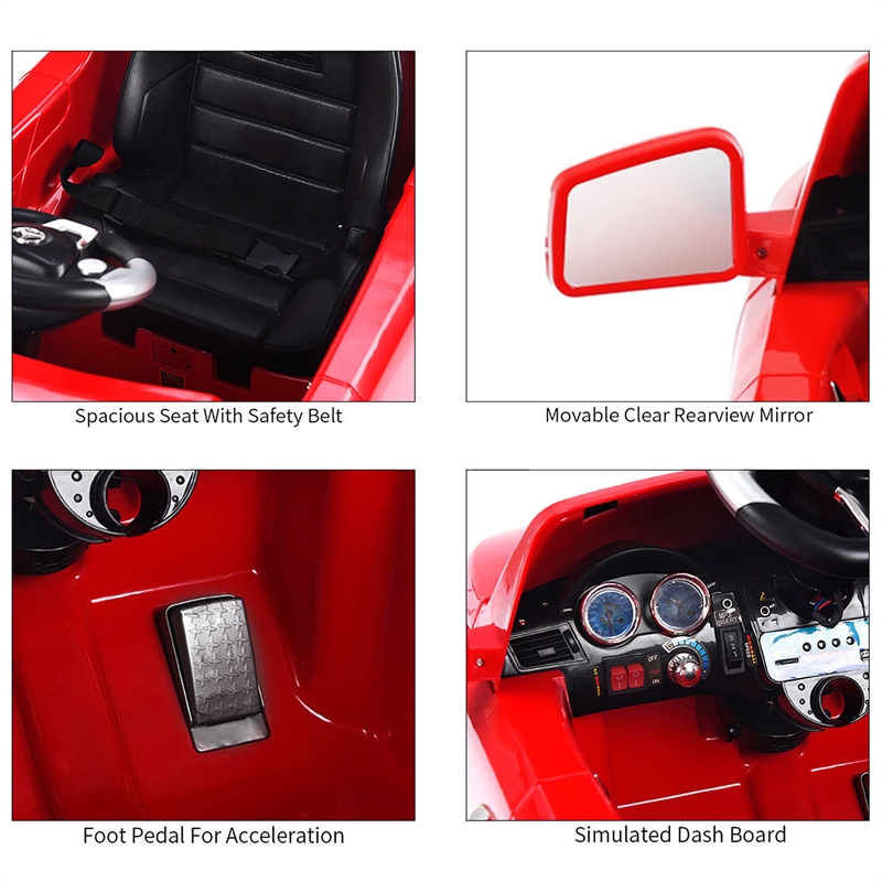 Benz ML350 6V Electric Kids Ride On Car Licensed MP3  Remote Control Red Plastic