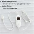 Electric Heated Mattress Pad Safe Queen 8 Temperature 10h Time White Polyesterr