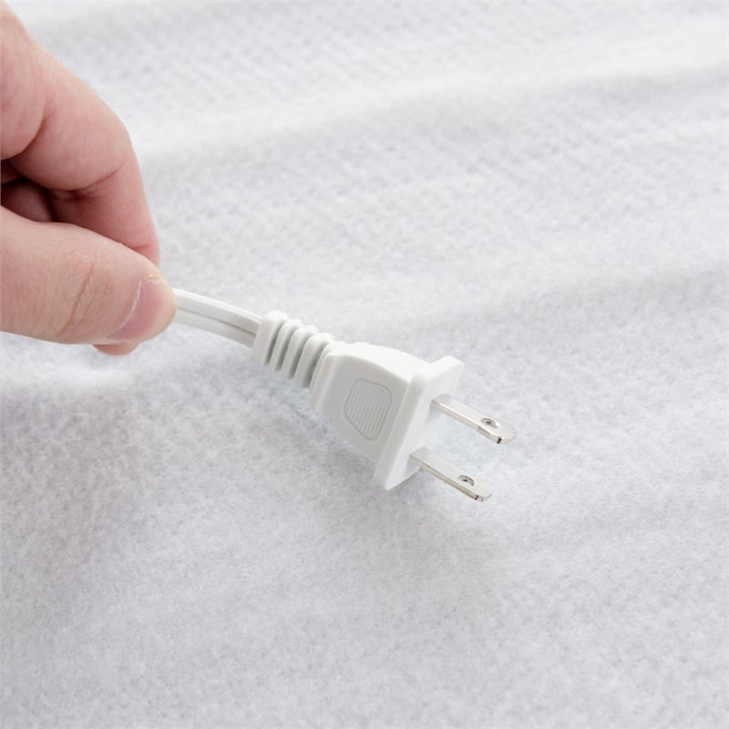 Electric Heated Mattress Pad Safe Queen 8 Temperature 10h Time White Polyesterr