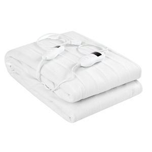 Electric Heated Mattress Pad Safe Queen 8 Temperature 10h Time White Polyesterr