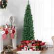 6Ft PVC Artificial Pencil Christmas Tree Slim Stand Green Home Decor Plastic
