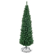 6Ft PVC Artificial Pencil Christmas Tree Slim Stand Green Home Decor Plastic