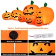 7.5' Halloween Inflatable 7 Pumpkins Patch W/LED Light Decor Orange Fabric
