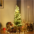 5Ft PVC Artificial Pencil Christmas Tree Slim Stand Green Home Decor Plastic